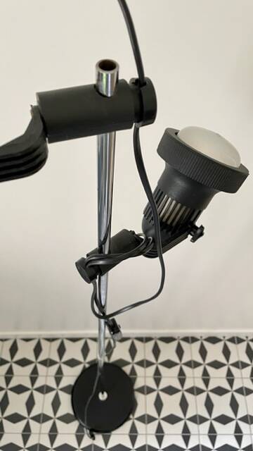 Black floor lamp from the 70s