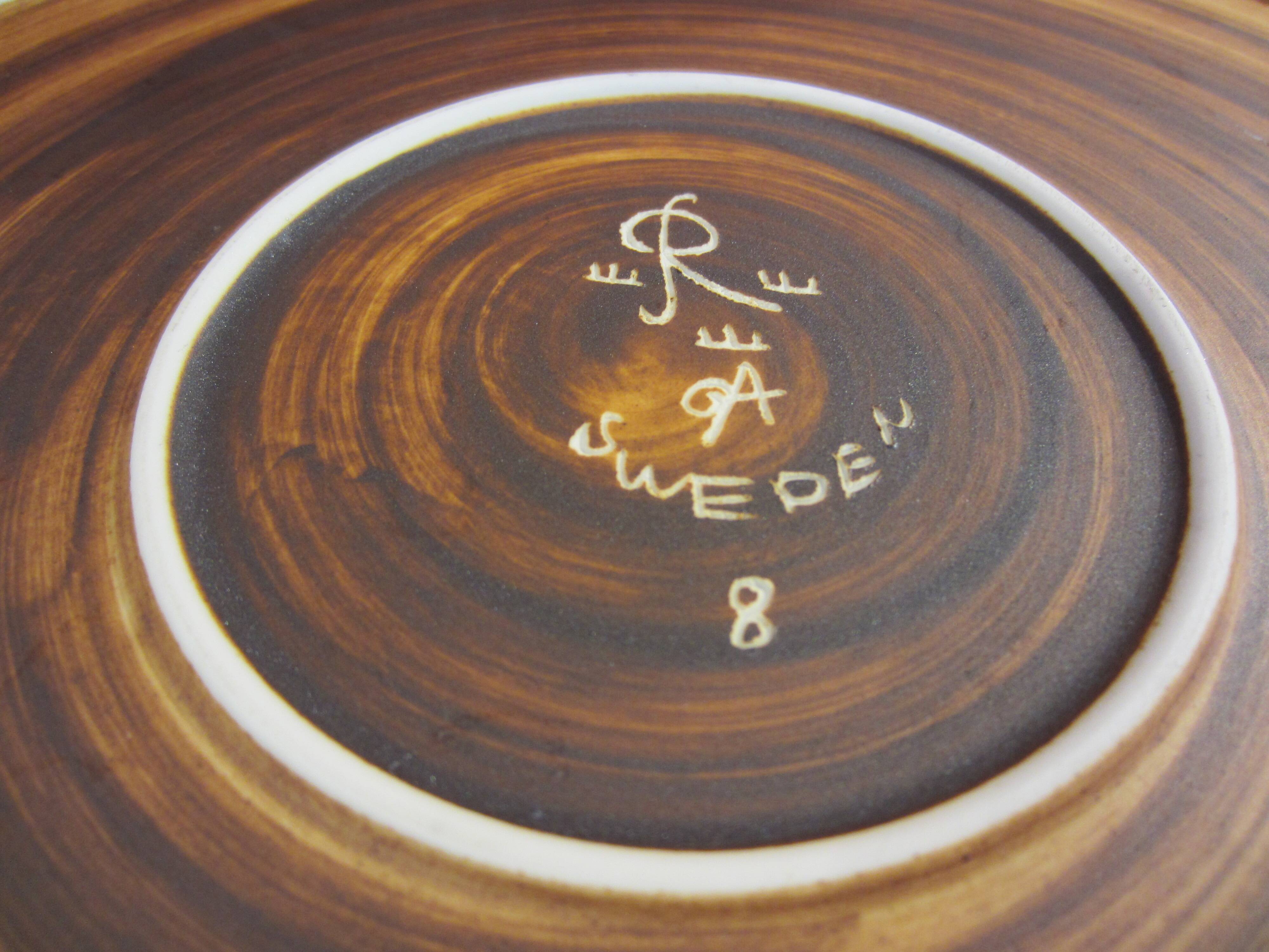 Scandinavian ceramic dish Bamboo by Olle Alberius for Rörstrand Sweden