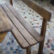 School desk wood 2 places