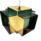 Vintage Pendant • Two-Coloured Acrylic • 1970