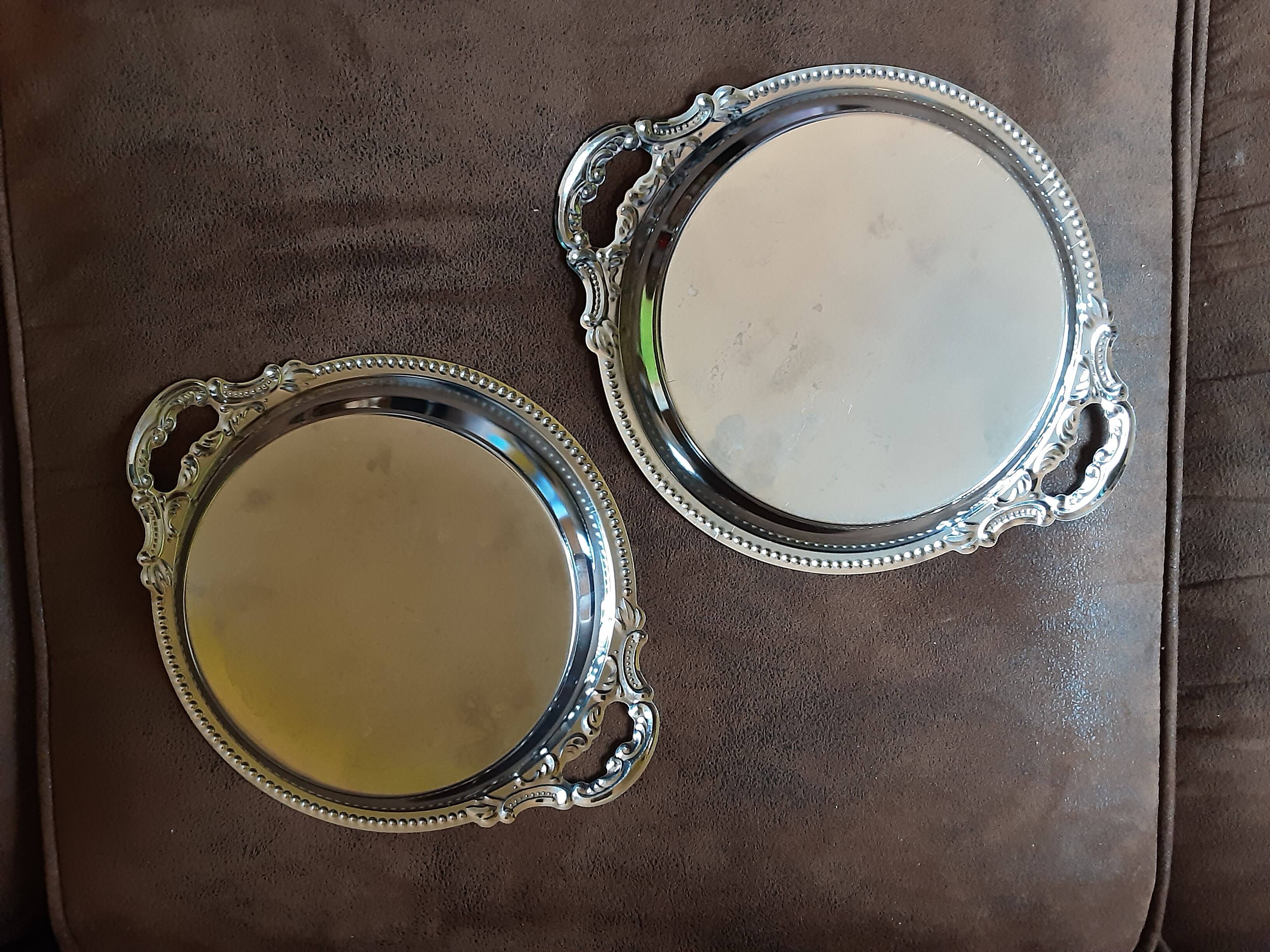 2 original stainless steel dishes
