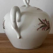 Vintage joli sucrier en porcelaine motif fleuri
