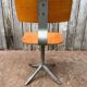 Vintage industrial workshop stool, height adjustable, 1960s.