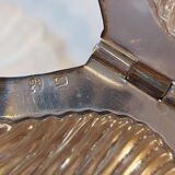 Silver-plated metal shell table butter dish with hallmarks - Art Deco