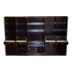Three vintage style Military Campaign bookshelves, mahogany finish.