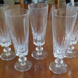 Set of 9 crystal flutes from Bayel cristallerie royale de Champagne