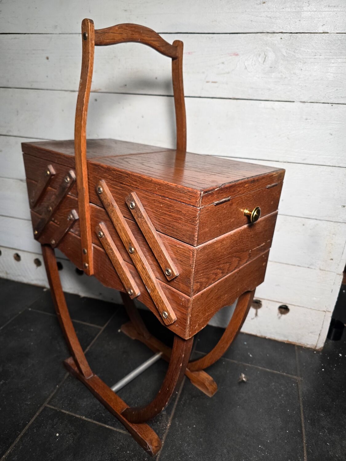 Vintage oak workbench