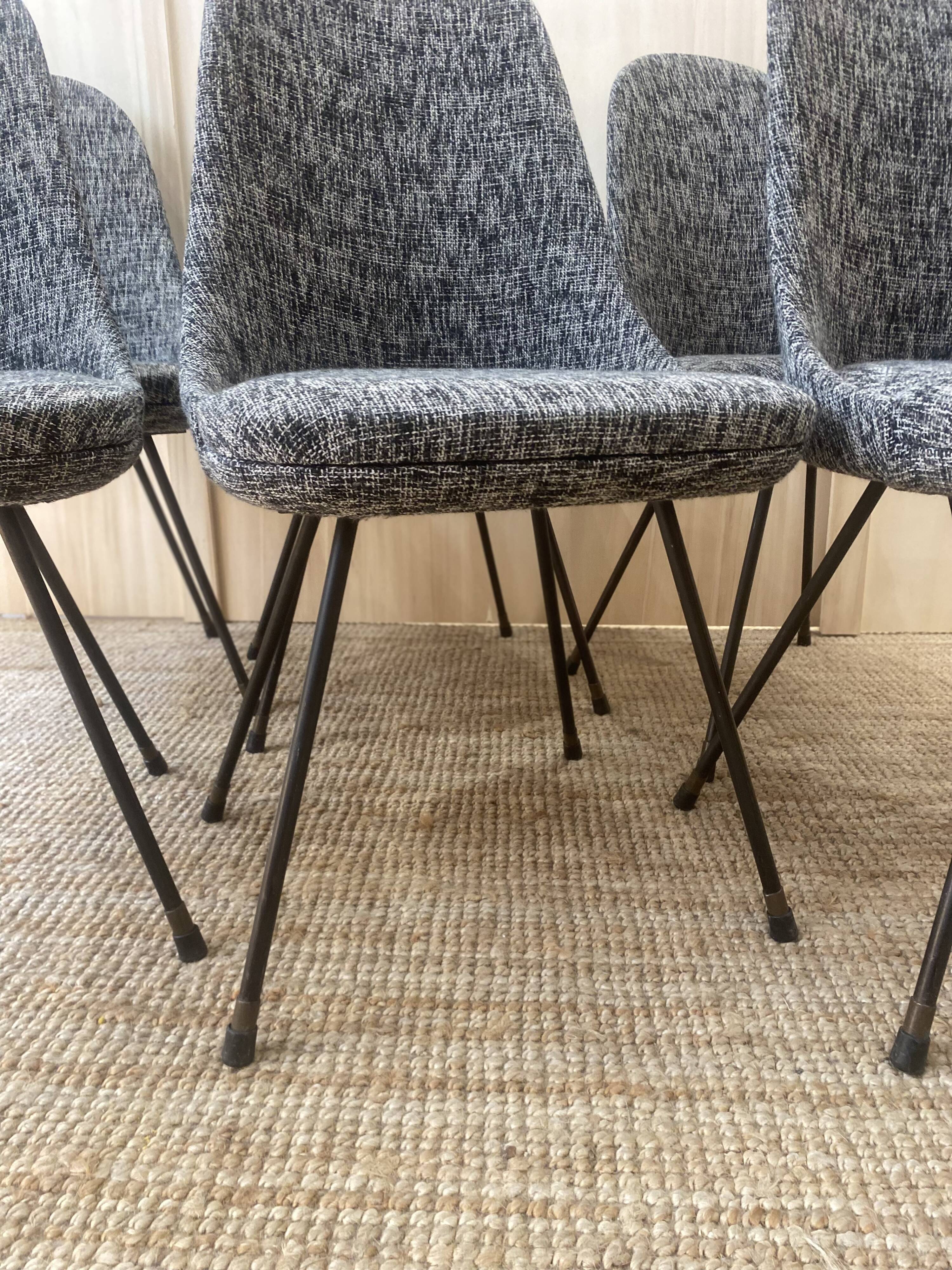 Set of 6 Italian chairs - 1960s -