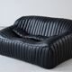 Sandra Set par Annie Hieronimus pour Cinna – Collection de canapés en cuir noir