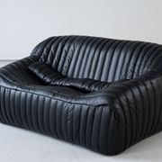 Sandra Set by Annie Hieronimus for Cinna – Black Leather Lounge Collection