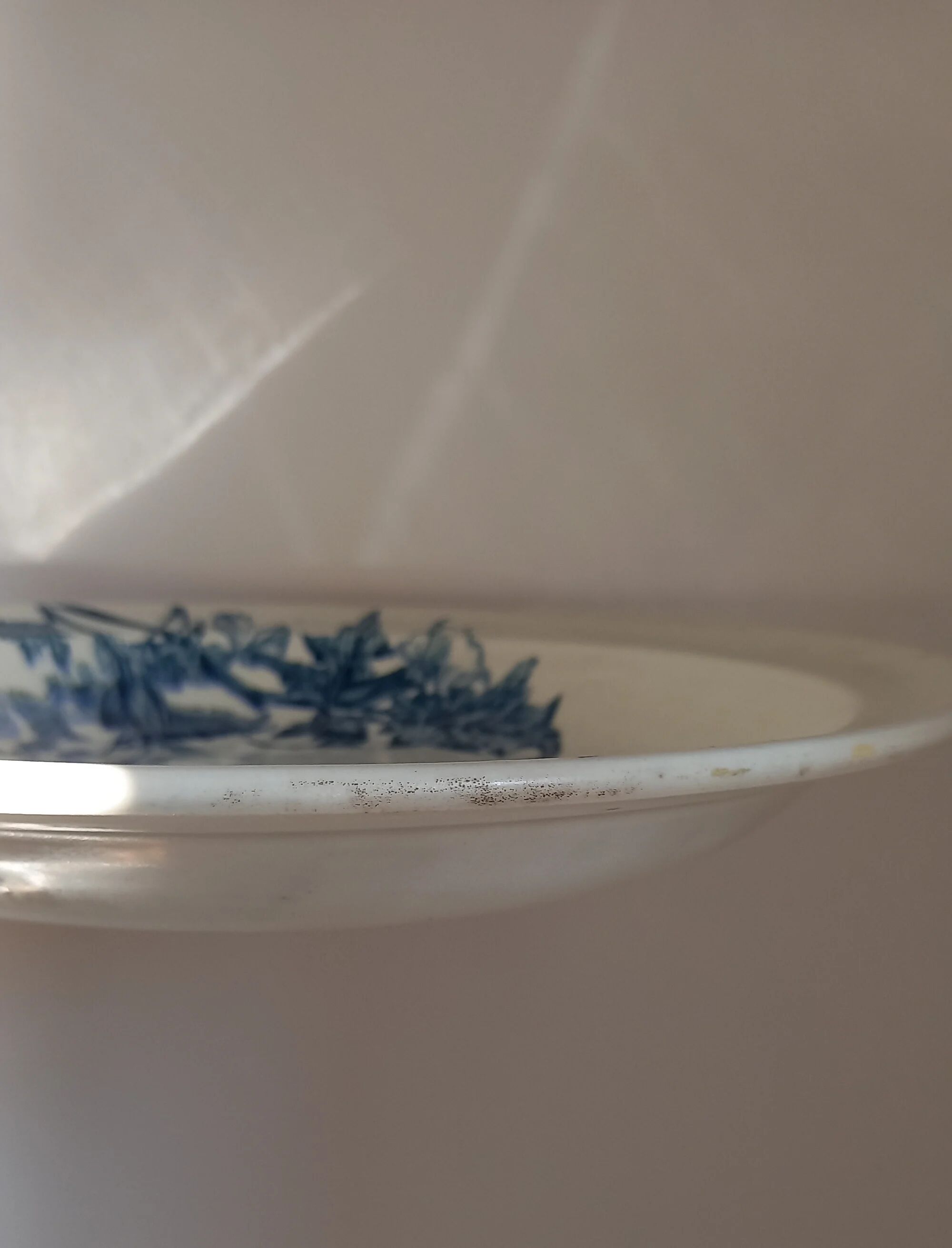 Round plate, ironstone, Clairefontaine Sanejouand & Graves 1890 "Flowers"