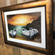 Painting oil antoine barques seaside + gilded wood frame #a220
