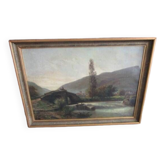 Landscape - old oil on canvas