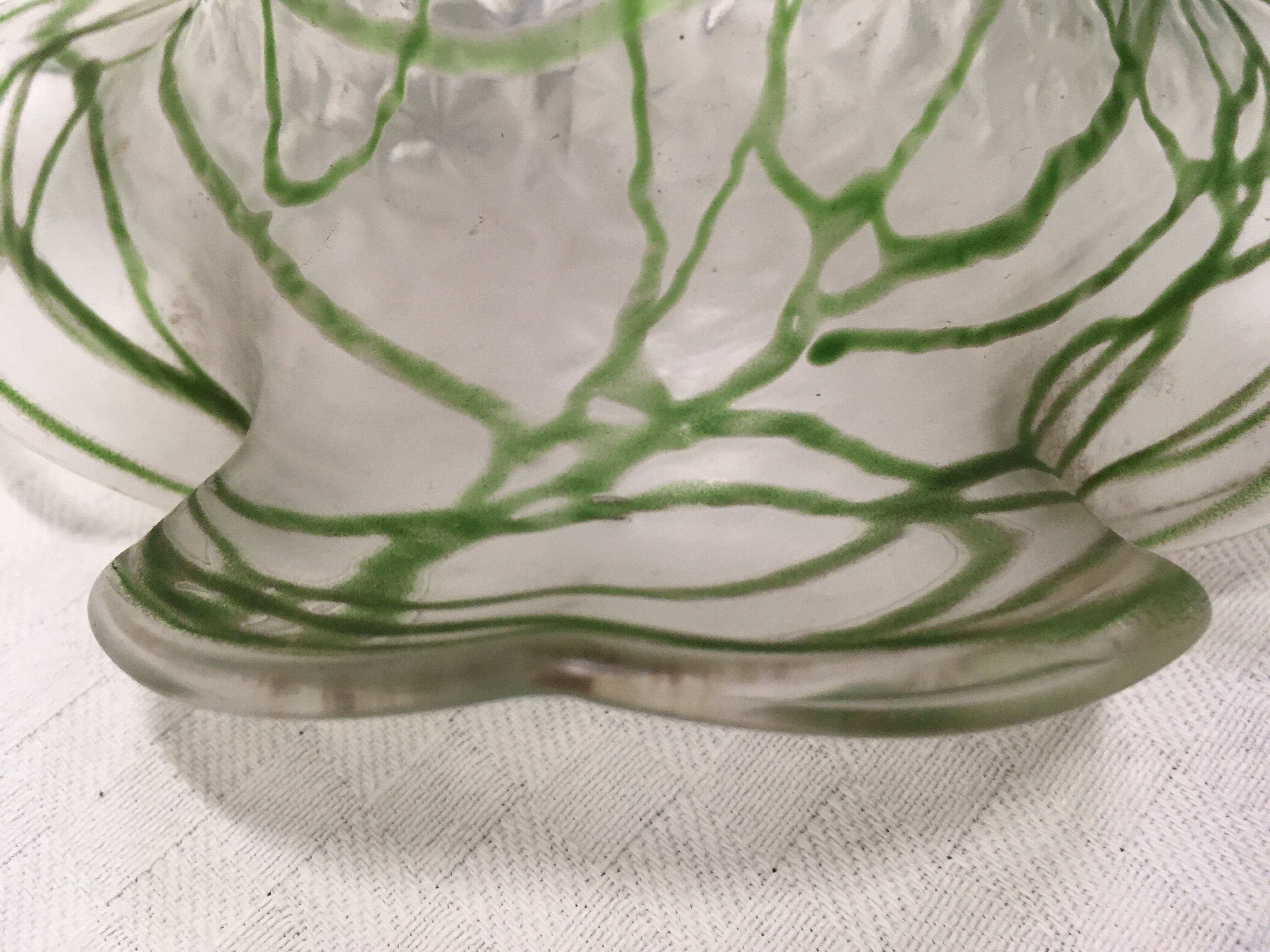 Wall lamp, art deco tulip colored glass