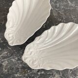 porcelain shell bowls, empty pocket