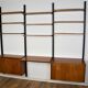 Scandinavian teak wall bookcase