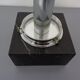 Large glass globe and marble table lamp from Erco, 1960s.