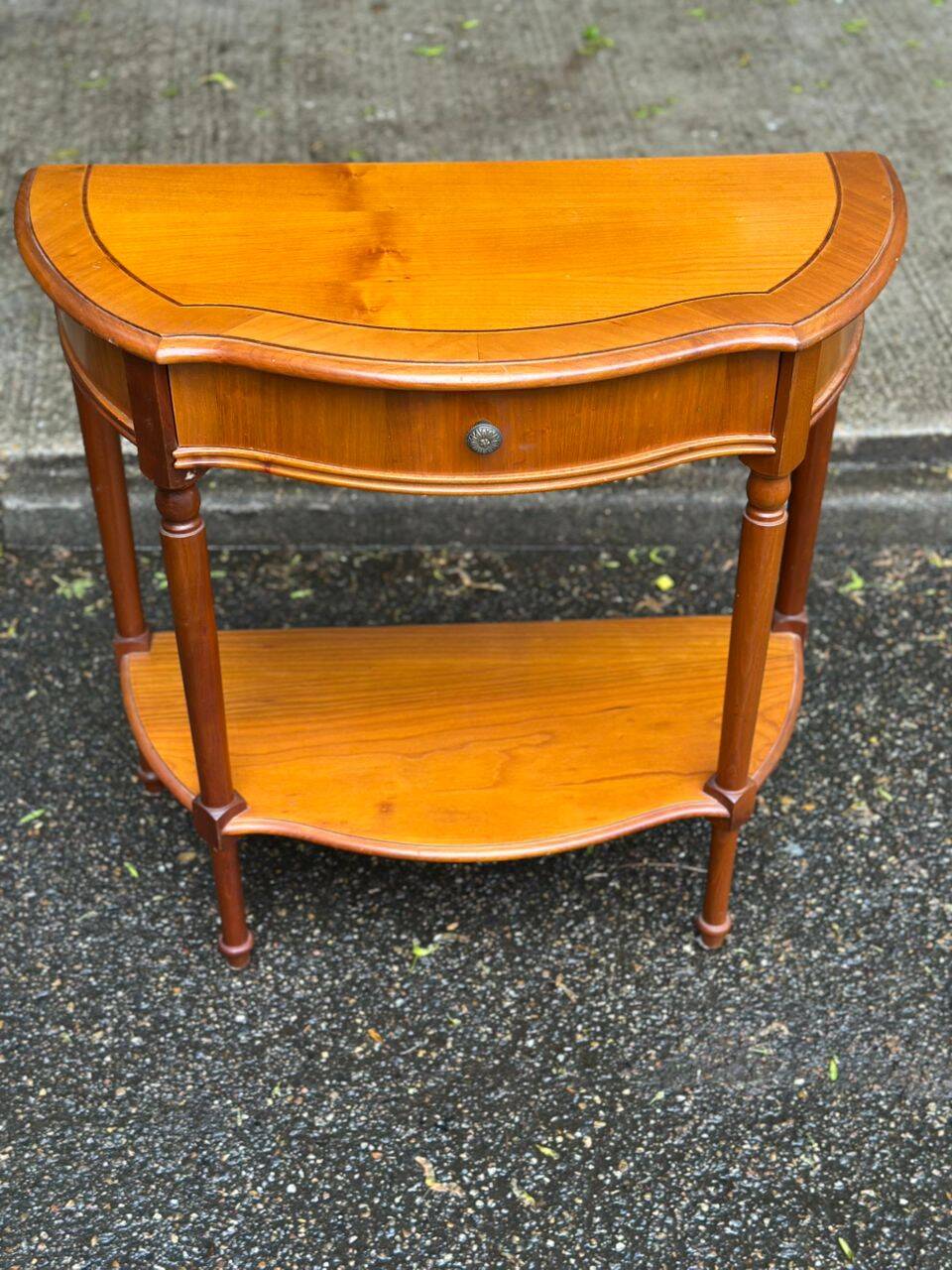 Louis XV console in solid wood with drawers from the 1960s.