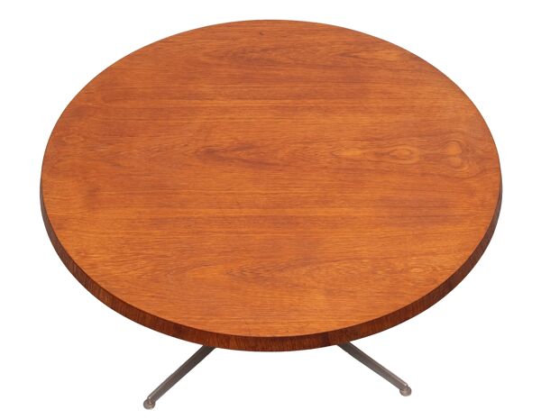 Table basse ronde en teck Ilse Mōbel, années 1960, Allemagne