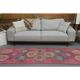 Vintage Turkish Hand-Knotted Wool Cotton Pink Runner Rug 94x329