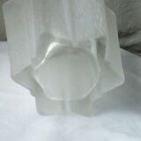 Compressed glass vase star shape art deco