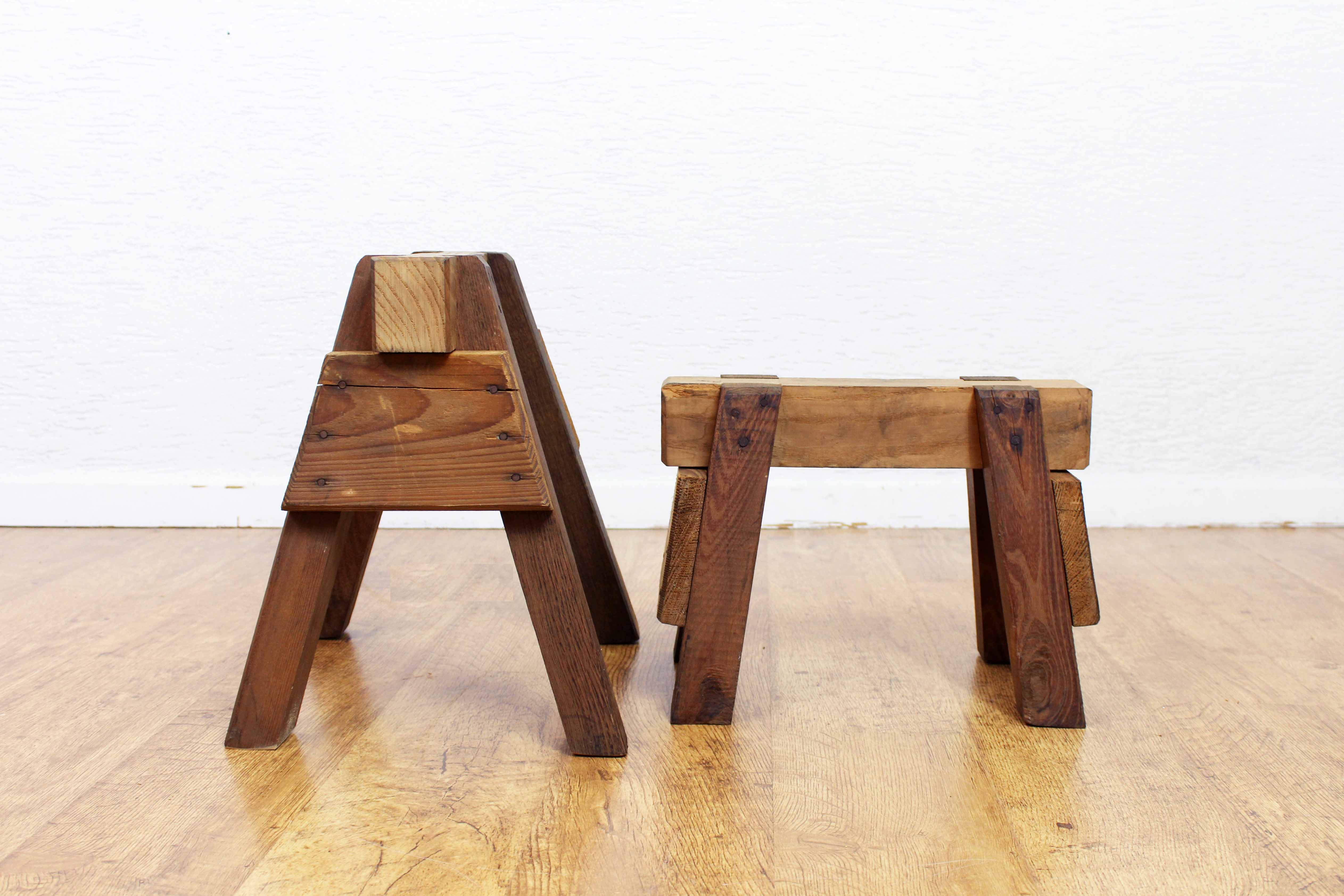Pair of antique trestles