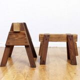 Pair of antique trestles