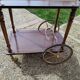 Vintage brass rolling trolley