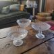 Trio of antique openwork pressed glass bowls – France, 1920–1940