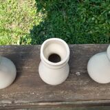Set of 3 earthenware vases from Villenauxe
