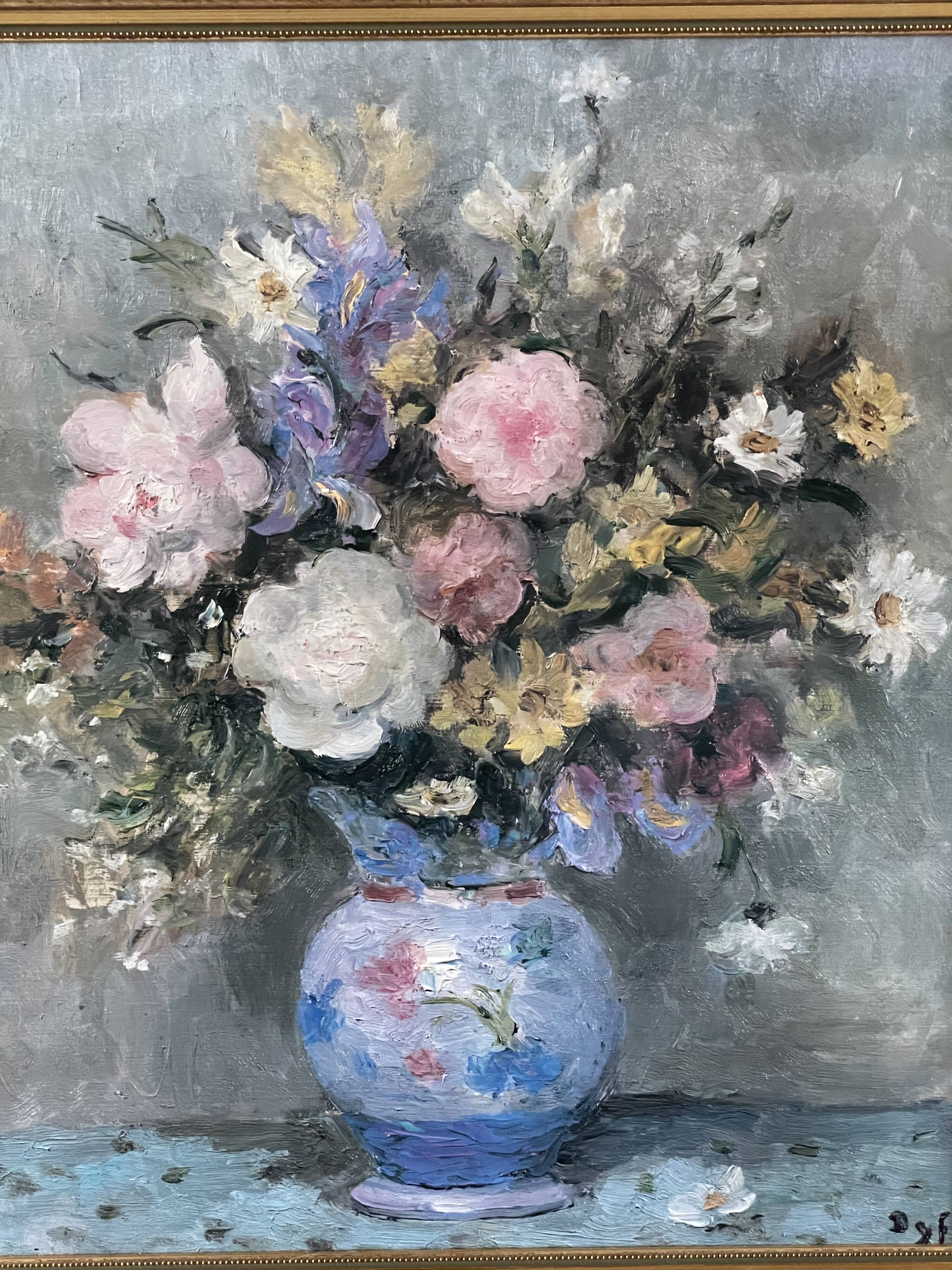 Painting bouquet of flowers