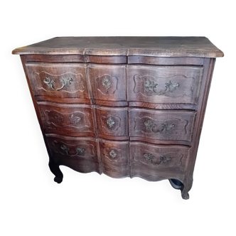 Old solid wood chest of drawers