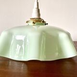 Mint green draped pendant light