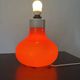 Orange opaline lamp base Space Age