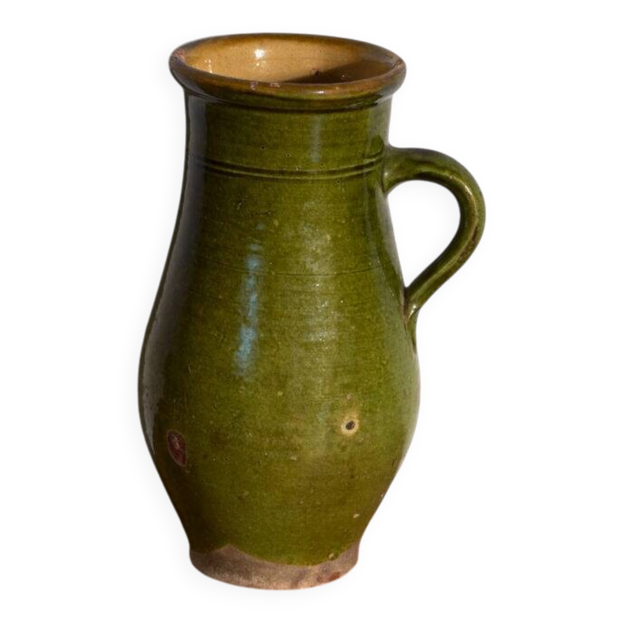 Old glazed ceramic jug – Central Europe, around 1930