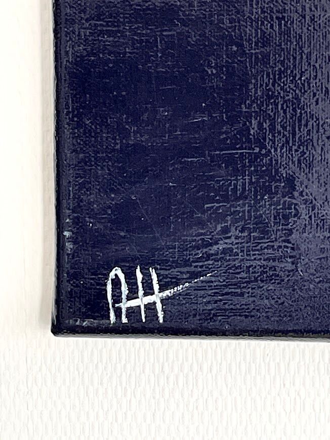 Acrylic painting painting "Cliffs in the night"