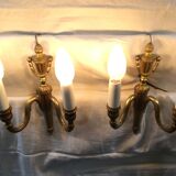 Pair of sconces Louis XVI Bronze
