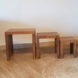 Vintage teak nesting table