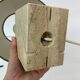 Travertine table lamp with golden details, 1970’s