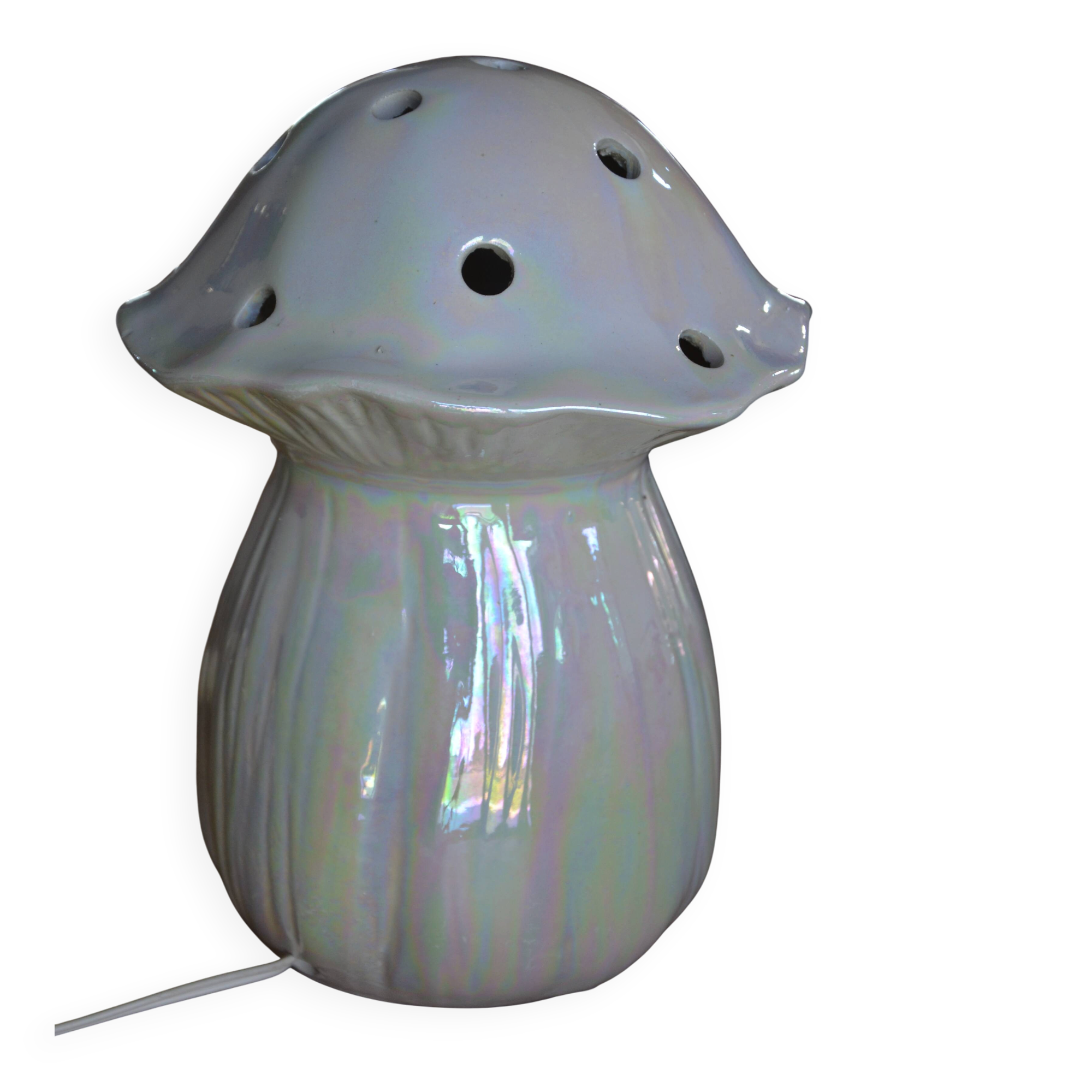 Iridescent ceramic night light for children, Italian.