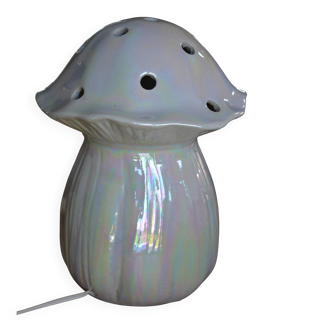 Iridescent ceramic night light for children, Italian.