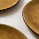 Set of glazed ceramic dessert plates