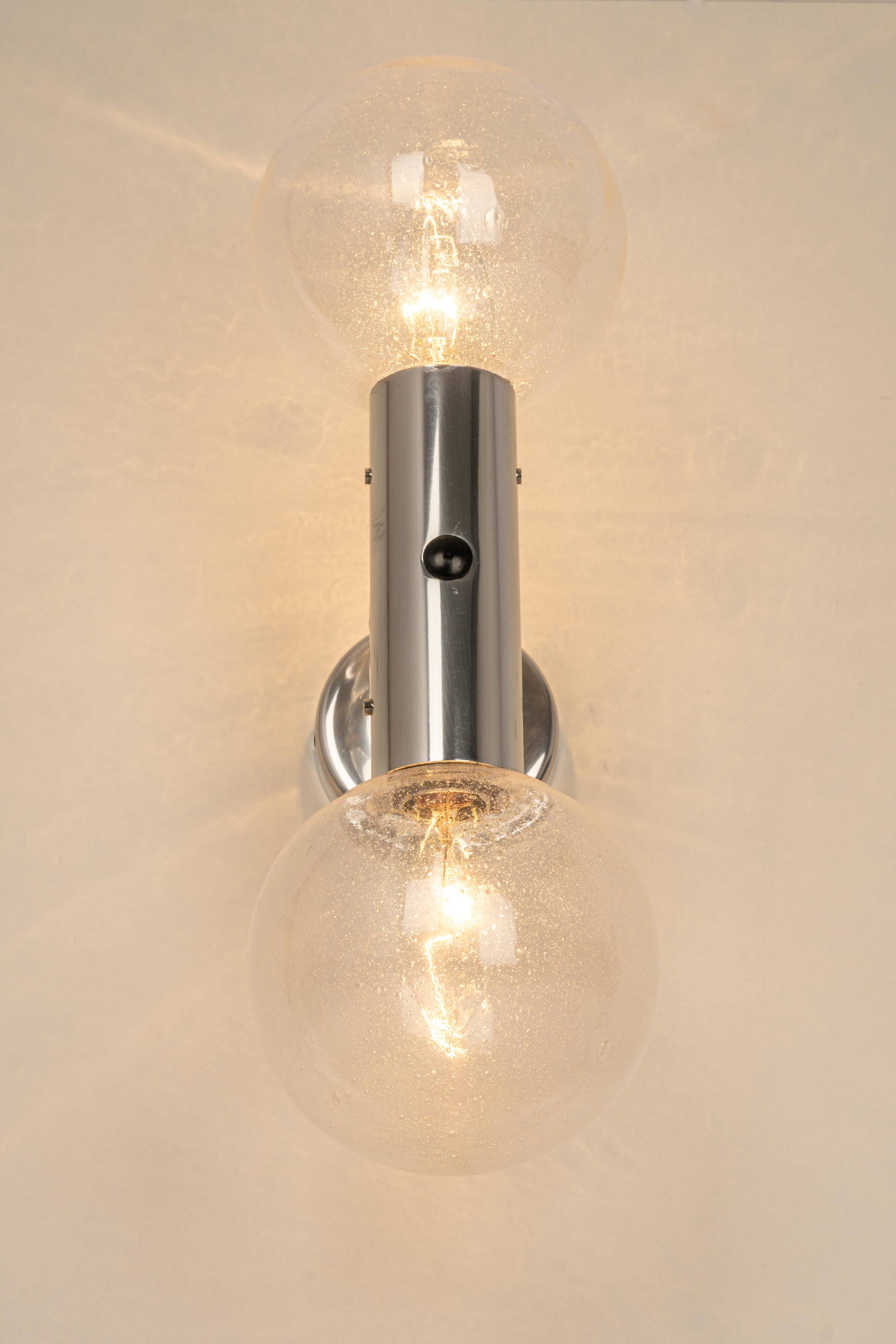 Pair of Atomic wall sconces Kalmar, Austria, 1960s