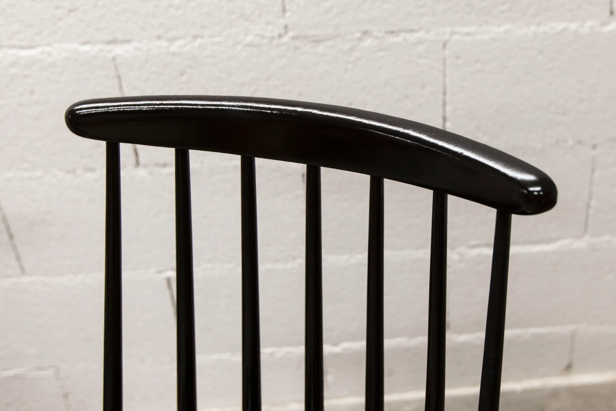 Pair of Scandinavian chairs Fanett by Ilmari Tapiovaara black teak 1960