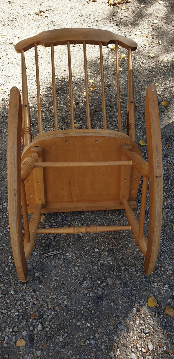 Rocking-chair classique en bois multipli  sixties seventies