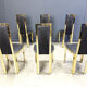 Vintage French brass dining chairs, set of 6 - 1970s