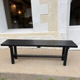 Banc en bois patiné noire
