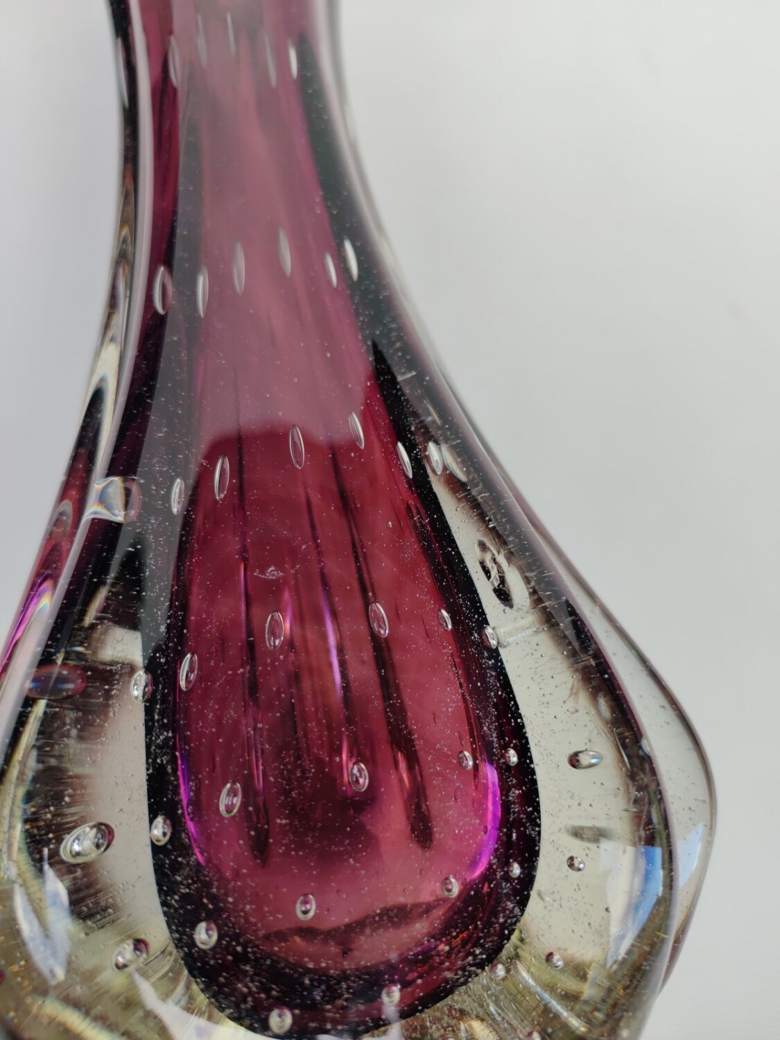 Murano glass vase, amethyst in colour, circa 1950.