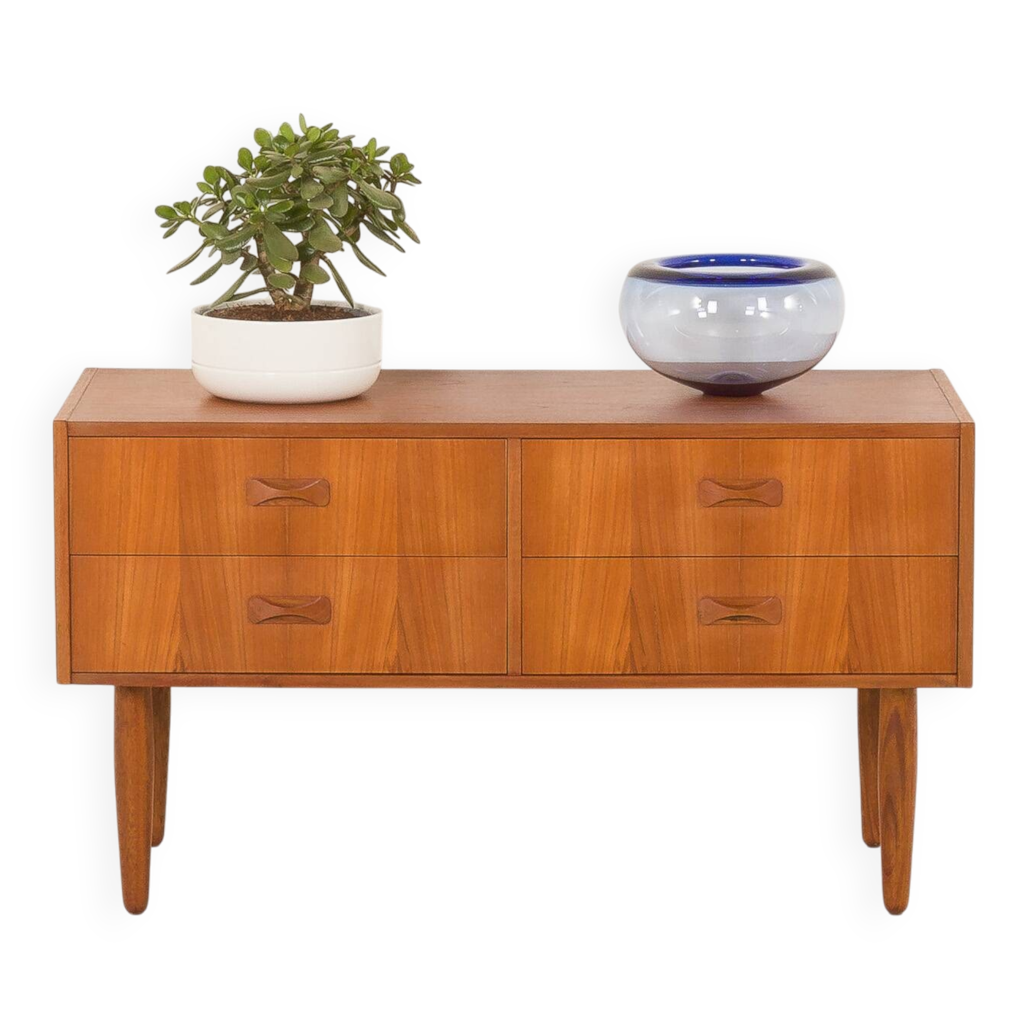 Small Danish teak sideboard with 4 drawers, 1960s