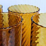 Lot de six verres en verre soufflé